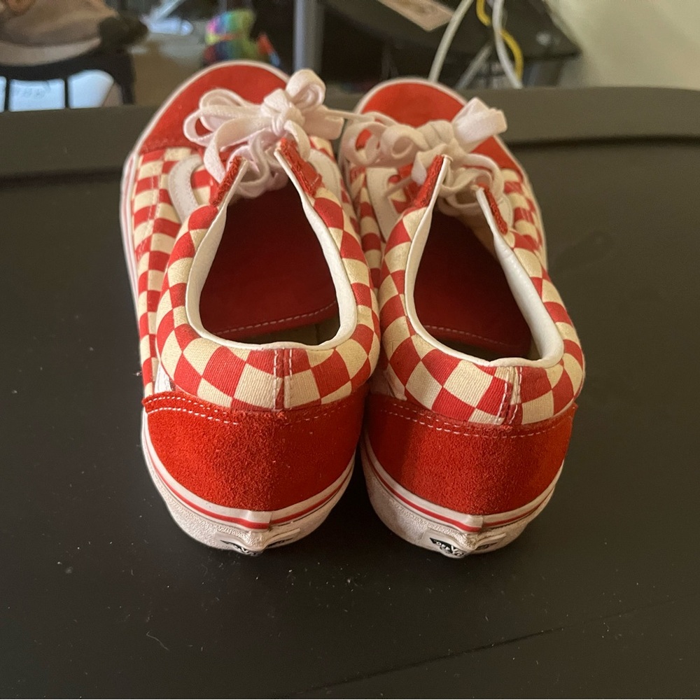 Vans Kids Red Checkered Shoes